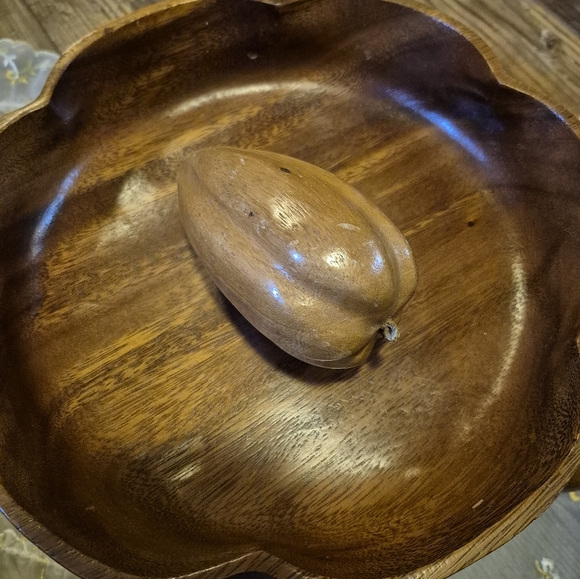 Wooden Fruit Bowl Decor MCM Vintage - Picture 14 of 16
